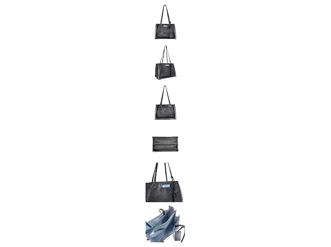 Prada Borsa tote a spalla Studded Etiquette Nero - vista 2