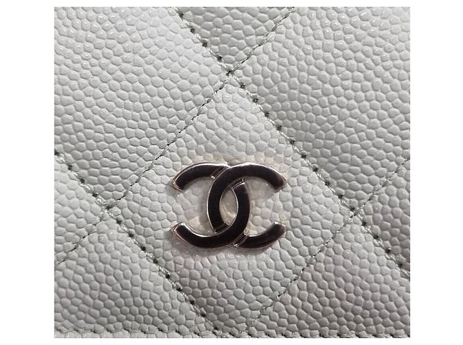 Chanel Borsa a tracolla WOC Caviar Classic Versione con chip interno Bianco - vista 2
