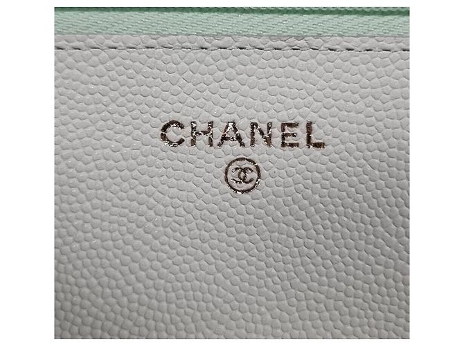 Chanel Borsa a tracolla WOC Caviar Classic Versione con chip interno Bianco - vista 7