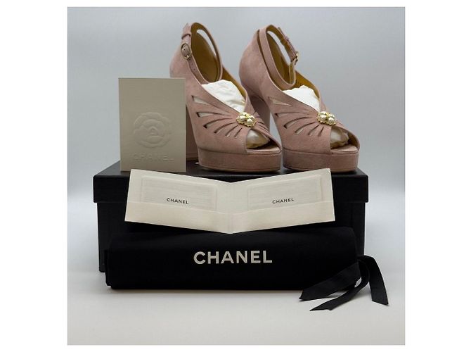 Chanel Sandali in scamosciato Rosso - vista 10