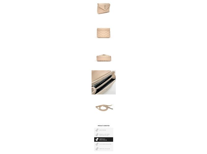 Saint Laurent Monogram Loulou Toy Crossbody Marrone - vista 2