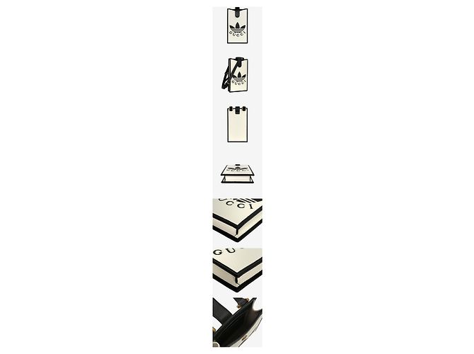 Gucci Custodia per telefono in pelle Trefoil Logo non utilizzata White Black Bianco - vista 2