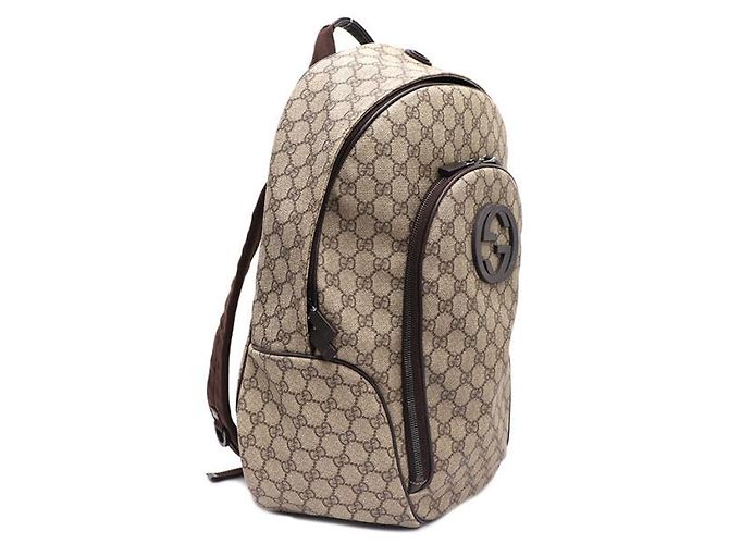 Gucci Interlocking Canvas Backpack A/Brown - view 11