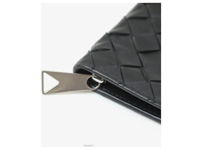 Bottega Veneta Multiple Pattern Woven Clutch Large Black - view 5