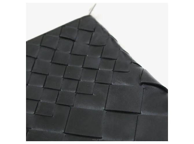 Bottega Veneta Multiple Pattern Woven Clutch Large Black - view 6