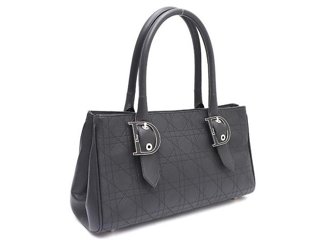 Dior Sac Tote e Bolsa de Ombro com Fivela Cannage Preto - vista 2