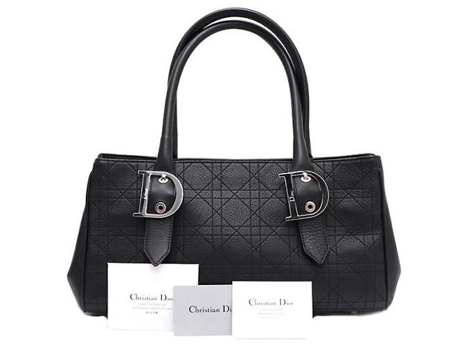 Dior Sac Tote e Bolsa de Ombro com Fivela Cannage Preto - vista 20