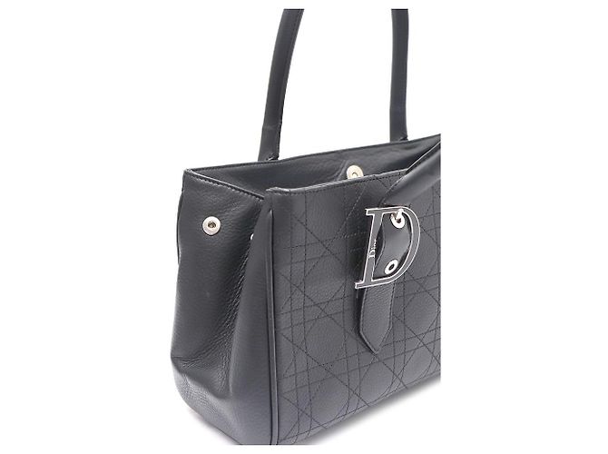 Dior Sac Tote e Bolsa de Ombro com Fivela Cannage Preto - vista 8