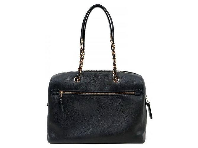 Chanel Borsa a Spalla Black Caviar Big CC Nero - vista 3