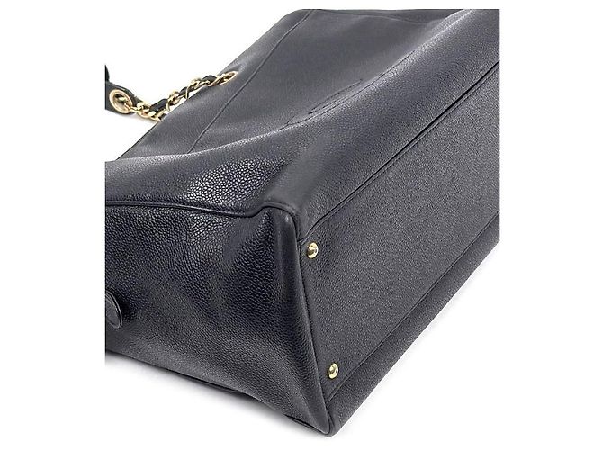 Chanel Borsa a Spalla Black Caviar Big CC Nero - vista 6