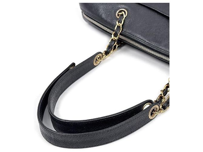 Chanel Borsa a Spalla Black Caviar Big CC Nero - vista 8