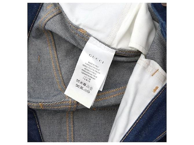 Gucci Pantalones vaqueros rectos de algodón azul para mujer - vista 9