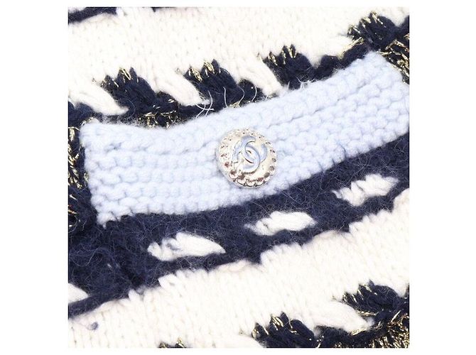 Chanel Cashmere-Tweed-Strickjacke für Damen für die Saison Blau - Ansicht 5