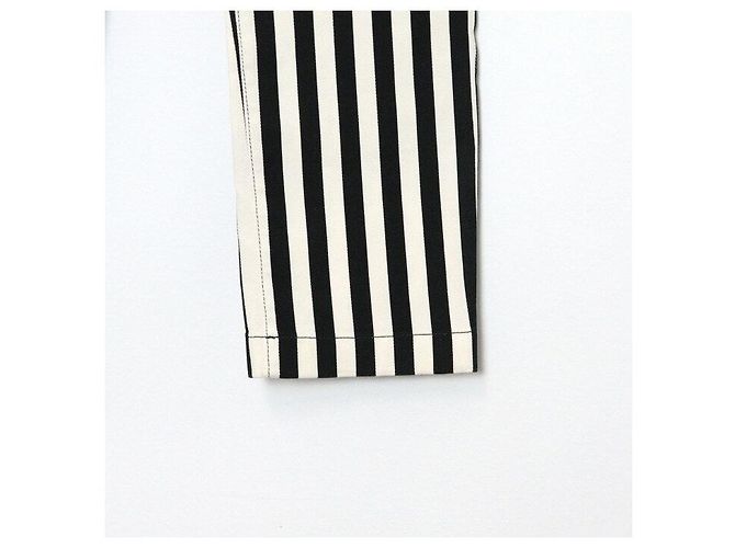 Louis Vuitton Pantalones slim de denim con rayas blancas y negras para mujer Blanco - vista 3