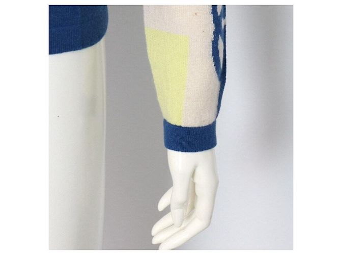 Hermès Maglia a girocollo in cashmere blu da donna - vista 3