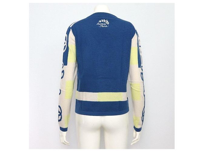 Hermès Maglia a girocollo in cashmere blu da donna - vista 4