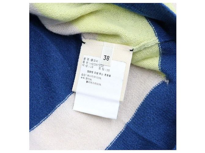 Hermès Maglia a girocollo in cashmere blu da donna - vista 6