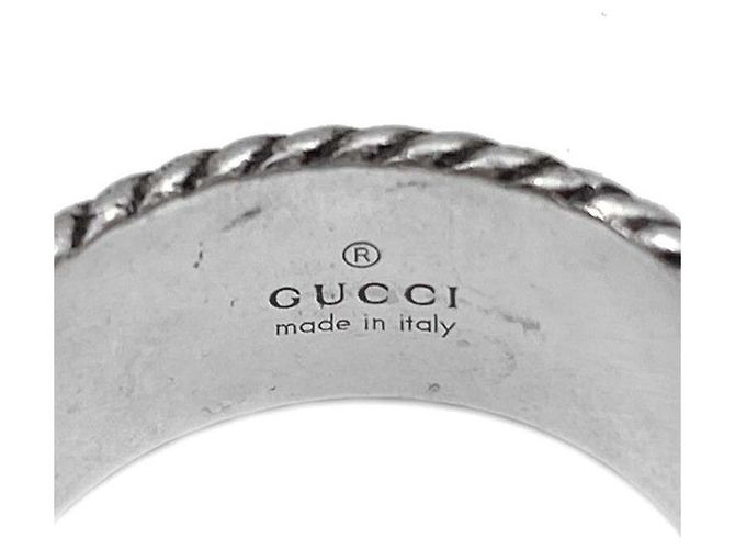 Gucci Doppio anello intrecciato argento - vista 4