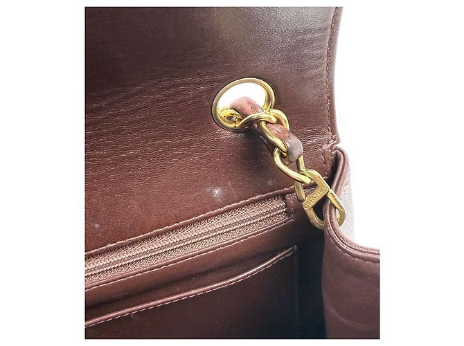 Chanel Borsa a tracolla con patta trapuntata marrone - vista 11