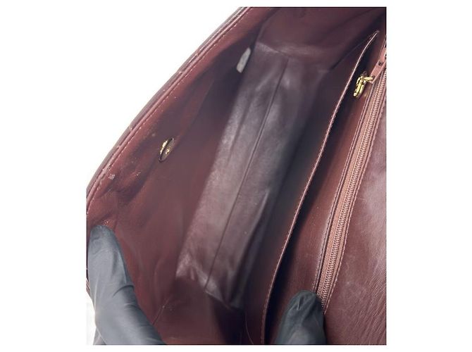 Chanel Borsa a tracolla con patta trapuntata marrone - vista 12