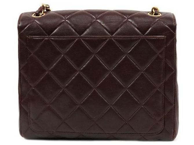 Chanel Borsa a tracolla con patta trapuntata marrone - vista 3