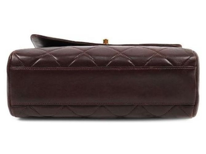Chanel Borsa a tracolla con patta trapuntata marrone - vista 4
