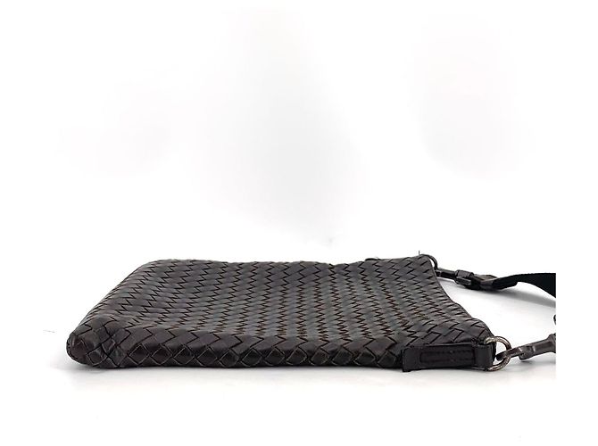 Bottega Veneta Borsa Messenger Intrecciato Crossbody Marrone - vista 12