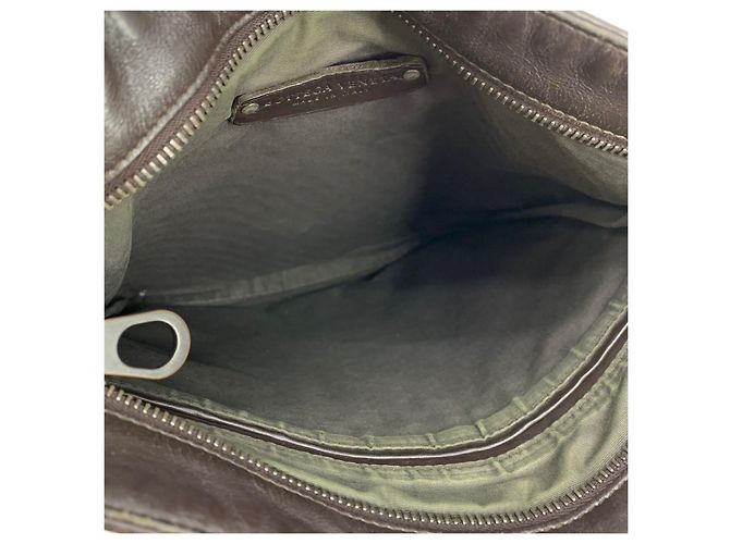 Bottega Veneta Borsa Messenger Intrecciato Crossbody Marrone - vista 14