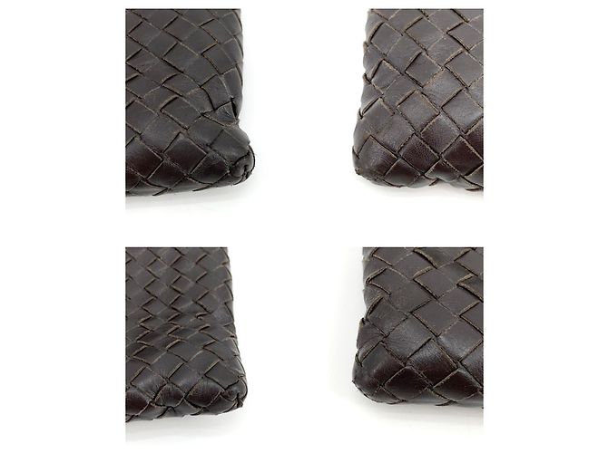 Bottega Veneta Borsa Messenger Intrecciato Crossbody Marrone - vista 15