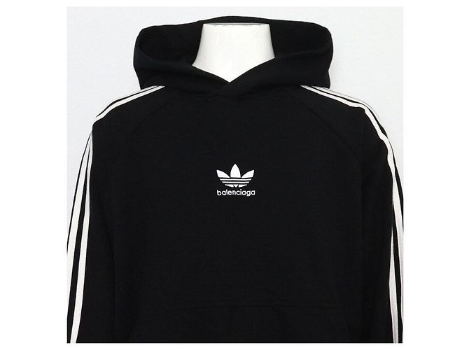 Balenciaga Sudadera oversized con logo y camiseta unisex de forro polar Negro - vista 2