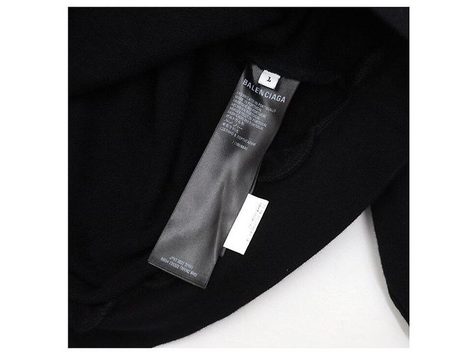 Balenciaga Sudadera oversized con logo y camiseta unisex de forro polar Negro - vista 7