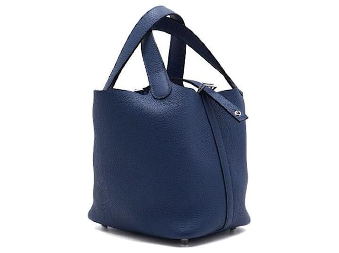 Hermès Borsa Tote Picotin Lock Blu - vista 4