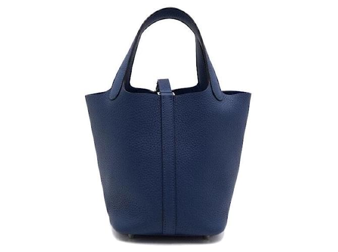 Hermès Borsa Tote Picotin Lock Blu - vista 5