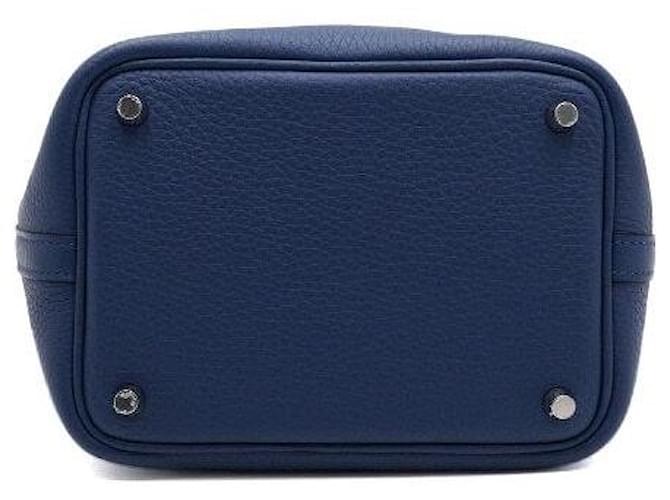 Hermès Borsa Tote Picotin Lock Blu - vista 8