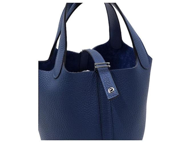 Hermès Borsa Tote Picotin Lock Blu - vista 9