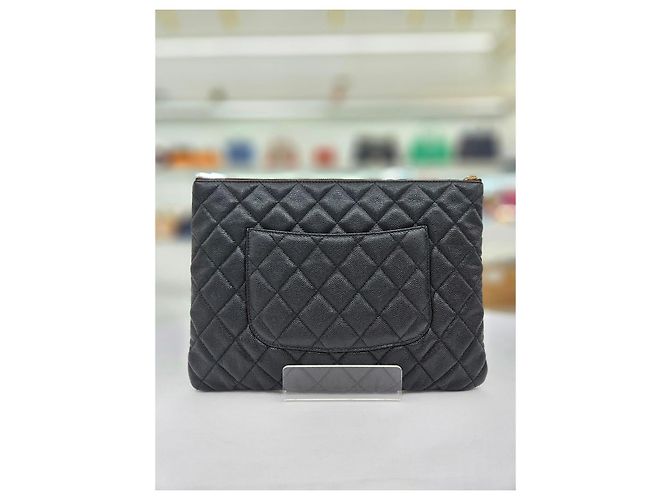 Chanel Bolso de mano Caviar Medium Gold Series Negro - vista 6