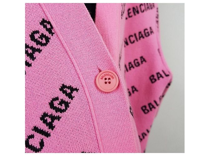 Balenciaga All Over Cardigan Rosa Schwarz Größe - Ansicht 2