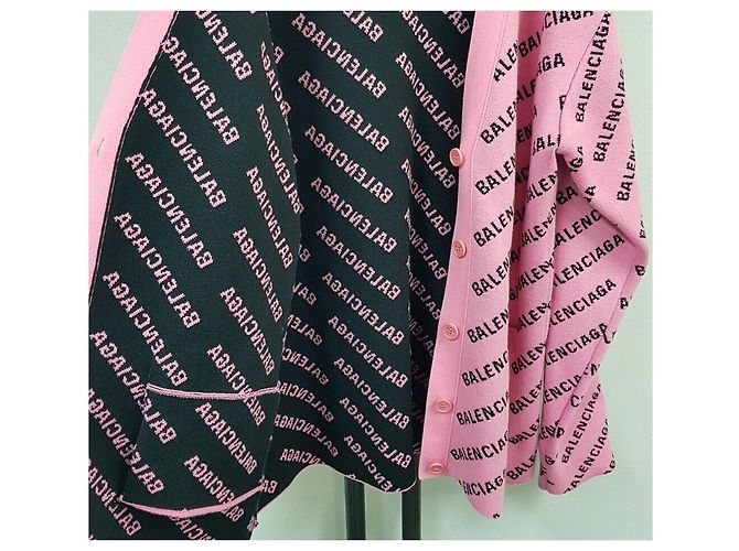 Balenciaga All Over Cardigan Rosa Schwarz Größe - Ansicht 6
