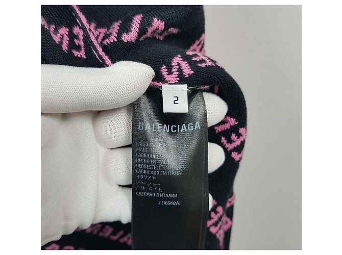 Balenciaga All Over Cardigan Rosa Schwarz Größe - Ansicht 9