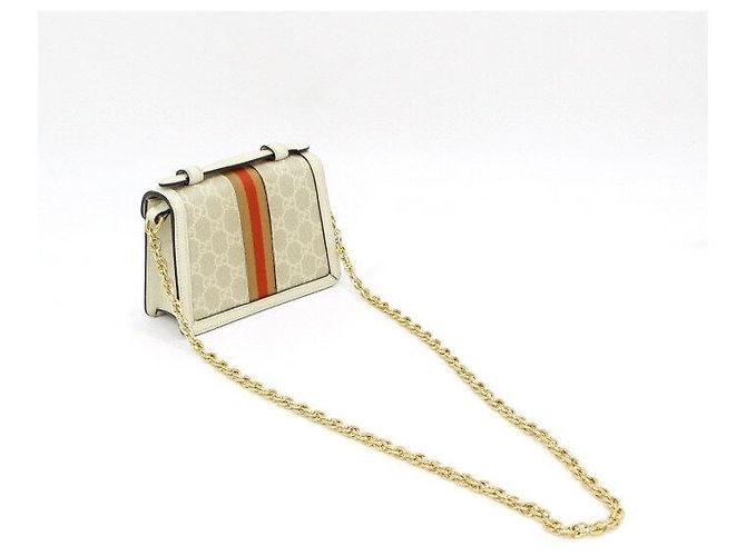 Gucci Borsa a tracolla e crossbody Ophidia GG Mini Chain Bianco - vista 10