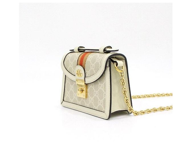 Gucci Borsa a tracolla e crossbody Ophidia GG Mini Chain Bianco - vista 2