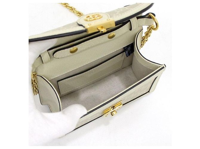 Gucci Borsa a tracolla e crossbody Ophidia GG Mini Chain Bianco - vista 6