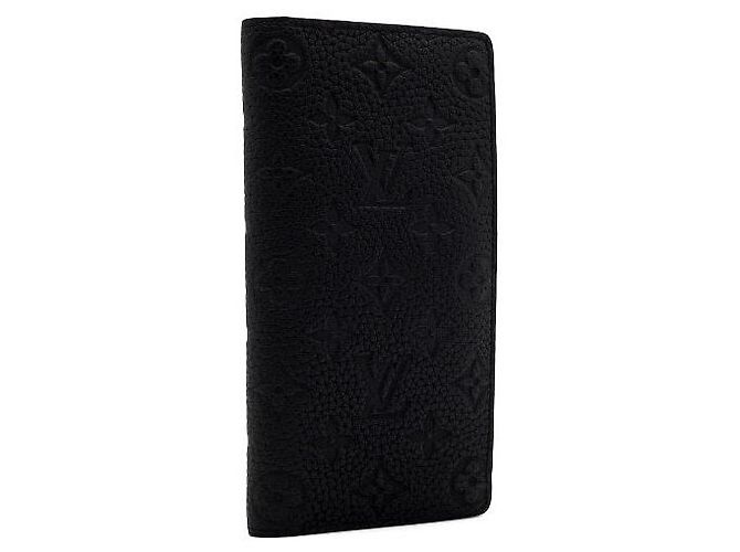 Louis Vuitton Black Monogram Taurillon Leather Brazza Wallet for Men - view 3
