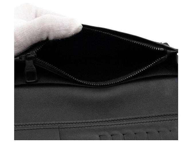 Louis Vuitton Black Monogram Taurillon Leather Brazza Wallet for Men - view 5