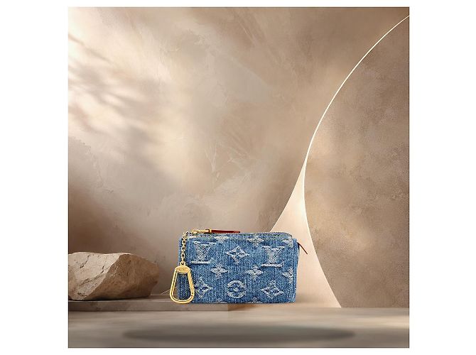 Louis Vuitton Necessaire Speedy Denim Blue - vista 2