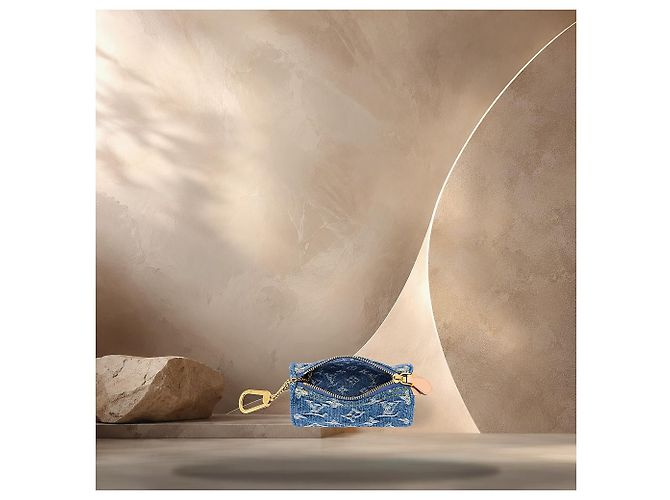 Louis Vuitton Necessaire Speedy Denim Blue - vista 4