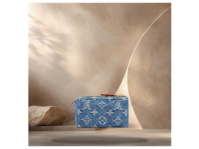 Louis Vuitton Necessaire Speedy Denim Blue - vista 5