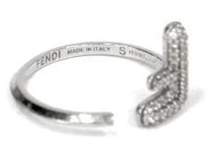 Fendi Anello in argento cubico - vista 5