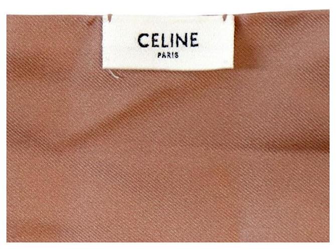 Céline Pañuelo de seda Castaño - vista 3