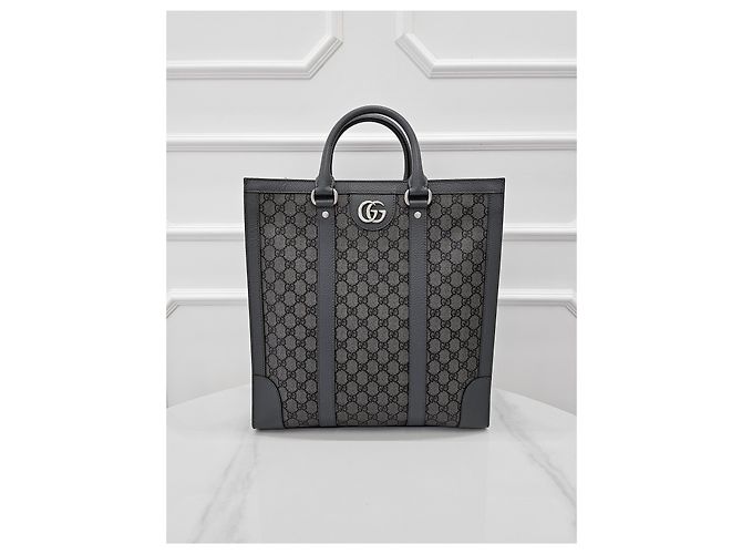 Gucci Borsa Tote Ophidia Grey GG Supreme Marrone - vista 2